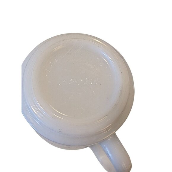 Vintage Glasbake White Glass Mug Comical Bowling Cartoon Comic Funny Novelty - Picture 7 of 7